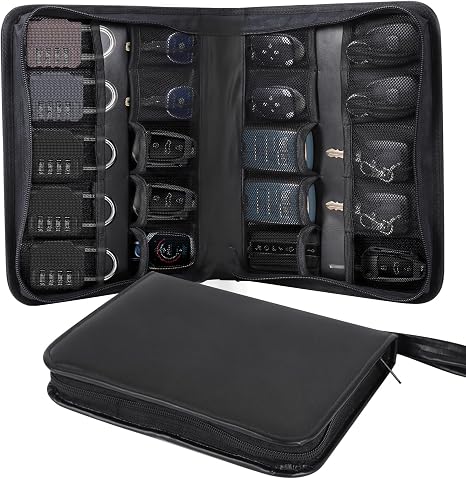 Portable Zippered Key Case,Car Key Holder Leather Key Organizer Case