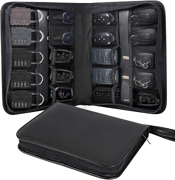 Portable Zippered Key Case,Car Key Holder Leather Key Organizer Case
