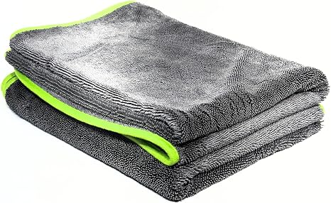 Twist Drying Towel Super Absorbent 600GSM - 35.4'' x 23.6'' inches, Gray Color, Rapid Drying, Large Cleaning, Lint-Free 