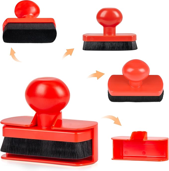BABYSHEEP Car Tire Shine Applicator,Large Tire Shine Brush - Automotive Tire Dressing Applicator Brush with Storage Stand for Tire Detailing & Car Wash Kit, Black, 3.6 Inch Length -2pcs (Black & Red)