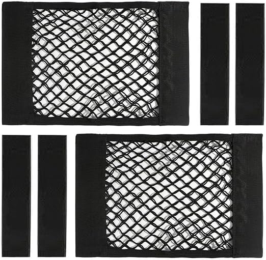 Universal Mesh Cargo Net with Tape Stickers Car Stretchable Storage Net Wall Sticker Organizer Pouch Bag Storage Mesh Ne