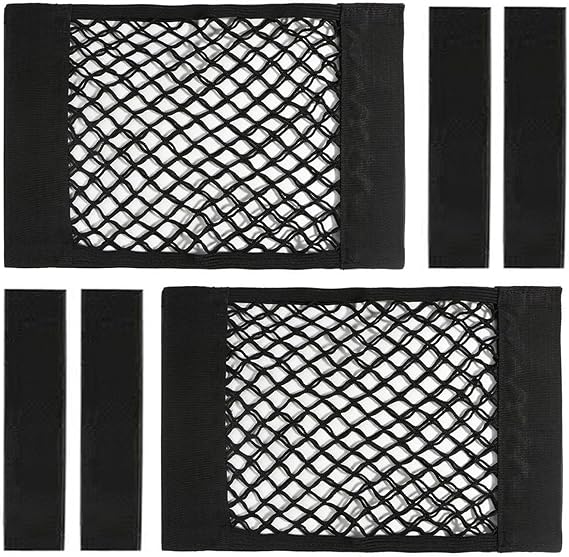 Universal Mesh Cargo Net with Tape Stickers Car Stretchable Storage Net Wall Sticker Organizer Pouch Bag Storage Mesh Ne