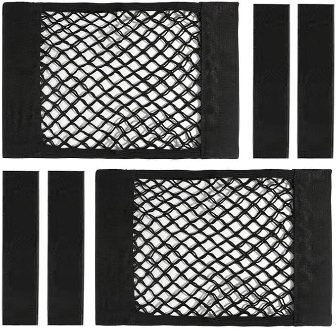 Universal Mesh Cargo Net with Tape Stickers Car Stretchable Storage Net Wall Sticker Organizer Pouch Bag Storage Mesh Ne