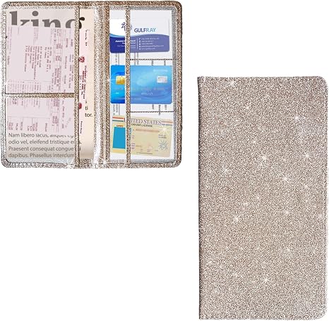 Ziciner Car Registration and Insurance Holder, Auto Card Document Glove Box Organizer with Magnetic Closure, Universal V