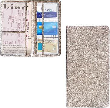 Ziciner Car Registration and Insurance Holder, Auto Card Document Glove Box Organizer with Magnetic Closure, Universal V