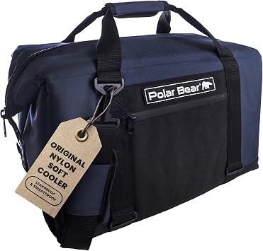 Polar Bear Coolers - Original Soft Cooler Bag - Insulated Leak Proof Beach Cooler Bag, Small Thermal Bags for Travel - H