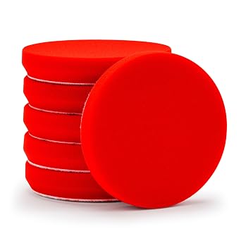 Griot's Garage 12216 5.5 in Red Foam Waxing Pads, 6 pk
