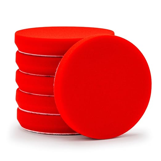 Griot's Garage 12216 5.5 in Red Foam Waxing Pads, 6 pk