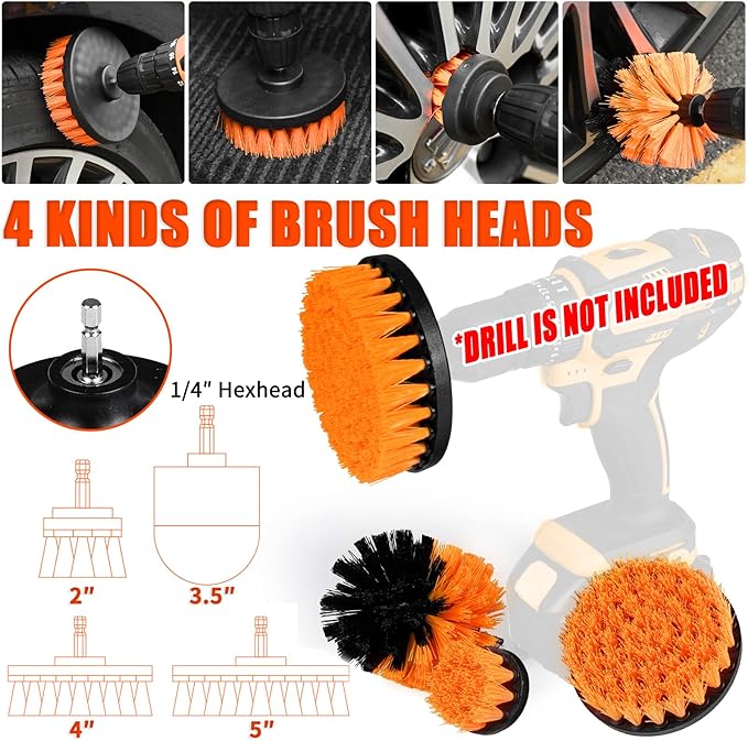 20PCS Car Cleaning Kit, Car Interior Detailing Kit with High Power Handheld Vacuum, Auto Detailing Drill Brush Set, Cleaning Gel, Complete Car Wash Kit Supplies for Deep Cleaning