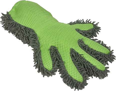 Detailer's Preference Double-Sided Microfiber Car Detailing Glove for Interior & Exterior, Knobby for Dusting, Smooth fo