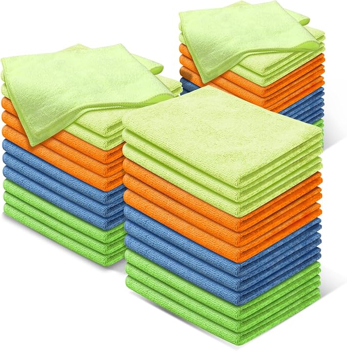 Auto Dynasty Universal 16" L X 12" W - 36 Pieces Ultra Soft Microfiber Cleaning Cloth Dusting Towel for Car Washing Auto