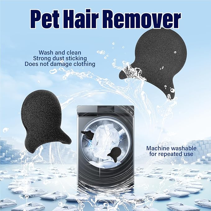 Pet Hair Remover for Laundry, Reusable Dog & Cat Hair Remover Tool, Effectively Removes Pet Hair, Lint and Dander from Bedding and Clothing, Suitable for Washing Machines, Dryers 6PCS