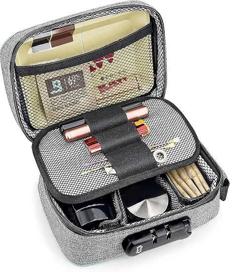 OZCHIN Smell Proof Bag with Combination Lock File Organizer Case Container Medicine Odorless Storage Lock Box Great Gift