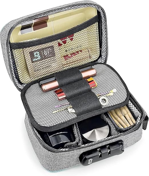 OZCHIN Smell Proof Bag with Combination Lock File Organizer Case Container Medicine Odorless Storage Lock Box Great Gift