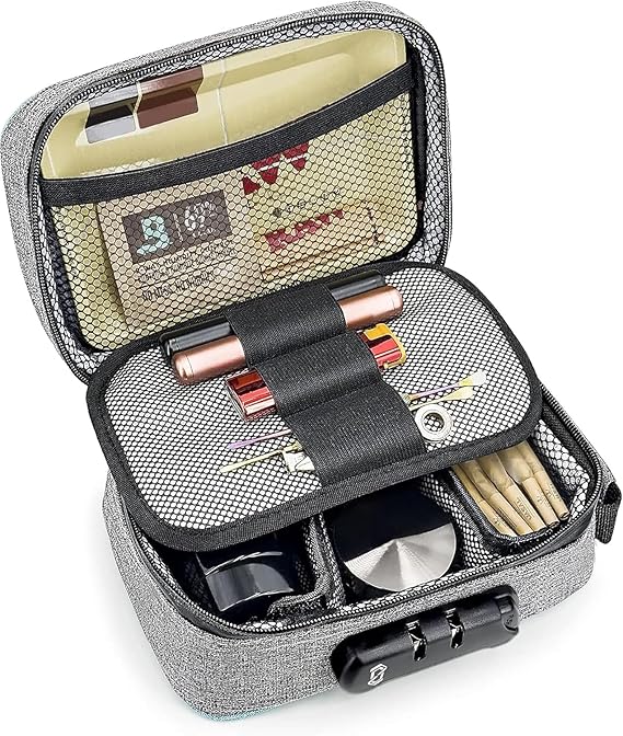 OZCHIN Smell Proof Bag with Combination Lock File Organizer Case Container Medicine Odorless Storage Lock Box Great Gift