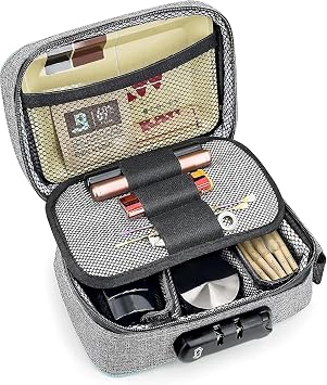 OZCHIN Smell Proof Bag with Combination Lock File Organizer Case Container Medicine Odorless Storage Lock Box Great Gift