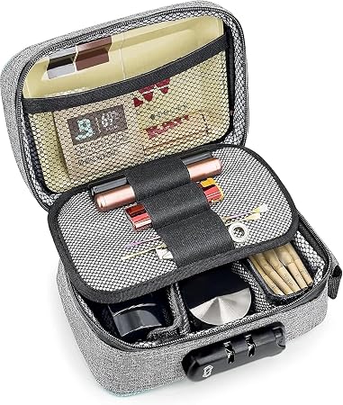 OZCHIN Smell Proof Bag with Combination Lock File Organizer Case Container Medicine Odorless Storage Lock Box Great Gift