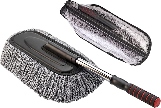 Microfiber Car Duster Scratch-Free, Car Dust Brush for Exterior Cleaning