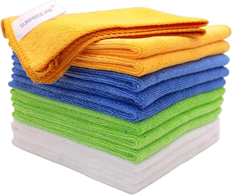 Microfiber Ultra Absorbent 400 GSM Microfiber Cleaning Cloths, Lint Free Reusable Towels for Kitchen, Dishes, Glass, Cou
