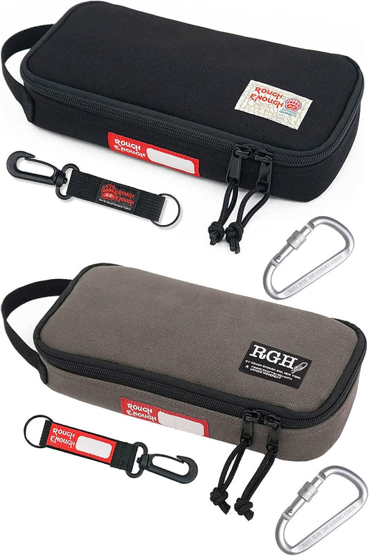 Rough Enough Small Tool Bag Pouch Case with Zipper Bundle