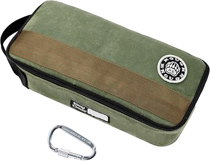 Rough Enough Small Tool Bag, 12 Inch, Heavy Duty Waxed Canvas Pouch, Green