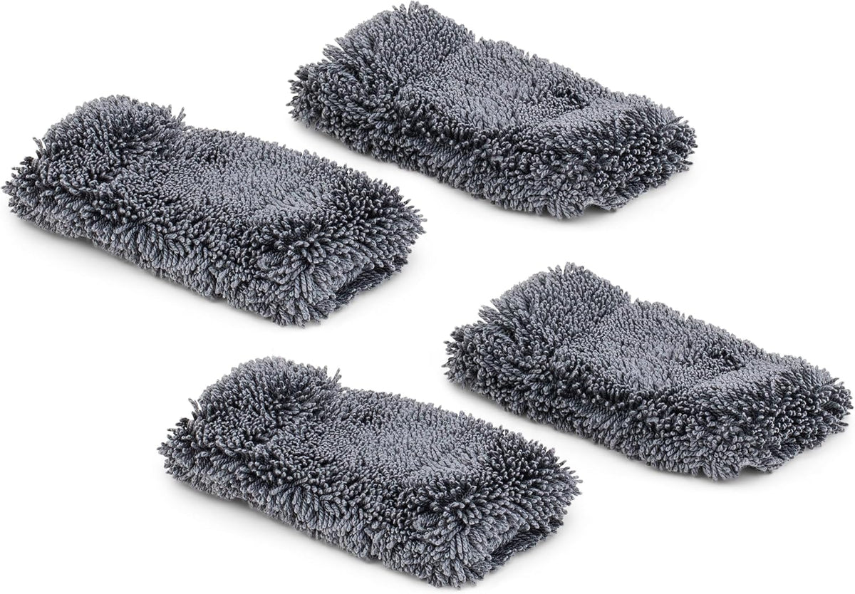 PFM Trickle Trap, Hyper-Absorbent Car Drying Pads, Prevents Water Spots and Etching, Machine Washable, 2’ x 4”, Set of 4