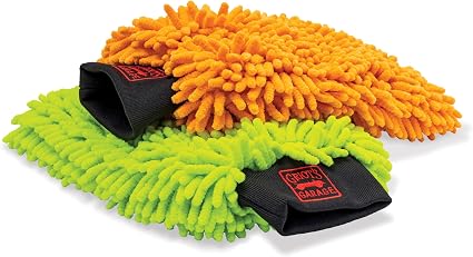 Griot's Garage Microfiber Wash Mitts for Car Wash and Detailing, Cleaning Gloves for SUVs, Trucks, Motorcycles, and More
