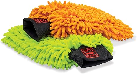 Griot's Garage Microfiber Wash Mitts for Car Wash and Detailing, Cleaning Gloves for SUVs, Trucks, Motorcycles, and More