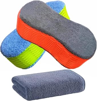 3PCS Large Sponge for Car Washing, Car Cleaning Sponge Tools,Car Wash Sponge for SUVs Boats, Car Cleaning Kit for Car, T