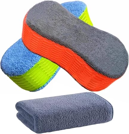 3PCS Large Sponge for Car Washing, Car Cleaning Sponge Tools,Car Wash Sponge for SUVs Boats, Car Cleaning Kit for Car, T