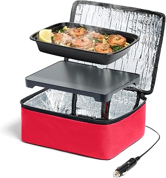 HOTLOGIC Mini Heated Lunch Box- Portable Electric Food Warmer for Men and Women - Great for Work, Office, and Constructi