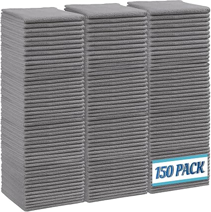 HOMEXCEL 150PK Microfiber Cleaning Cloth, Cleaning Rag for Home, 11.5x11.5