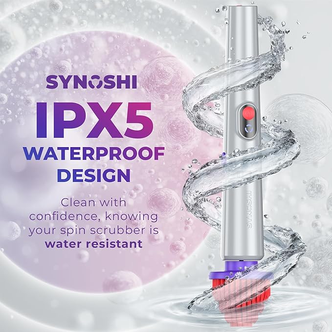 Synoshi PRO Cone Brush Heads Set (2 Units) for Electric Spin Scrubber Bathroom & Shower Cleaning Brush Universal Cleaning for Kitchen, Floors.