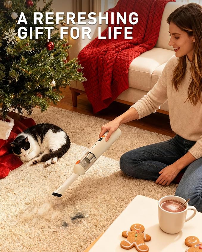 OXILAM Car Vacuum Handheld Vacuum Portable Cordless-14000PA High Power, Blow & Suction 2 in 1, Up to 30 Mins Runtime, Small Vacuum Cleaner for Home, Pet, Car, Office, Ideal Gifts for Men & Women