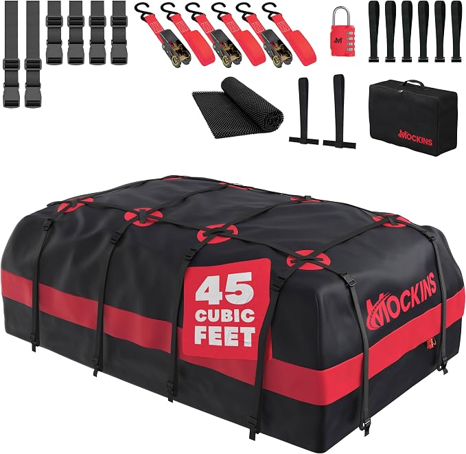 Mockins 45 Cu Ft XL Waterproof Rooftop Cargo Bag 75"x48"x22"