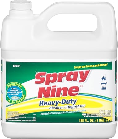 Spray Nine 26801 Heavy Duty Cleaner, Degreaser & Disinfectant for Home, Yard Equipment, Automotive & More - Refill for S