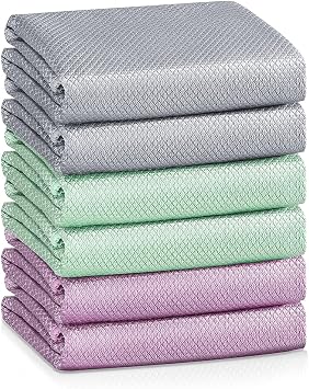 Fish Scale Streak Free Magic Glass Window Car Mirror Microfiber Cleaning Cloth Cleaner Cloths,Lint Free Stainless Steel 