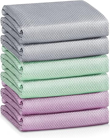 Fish Scale Streak Free Magic Glass Window Car Mirror Microfiber Cleaning Cloth Cleaner Cloths,Lint Free Stainless Steel 