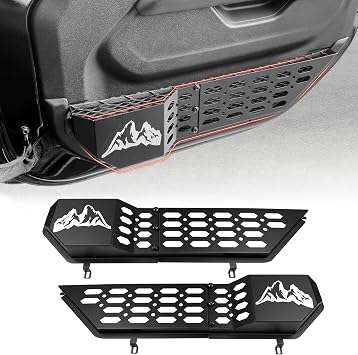 Metal Front Door Storage Box Pockets Fit for 2018-2025 Jeep Wrangler JL JLU 4XE/Gladiator JT 2/4 Door Insert Bags Molle 