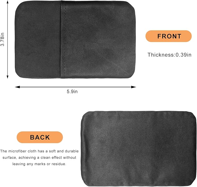 Car Screen Cleaner, Rectangle Microfiber Cloth Non-Scratch Auto Touchscreen Cleaning Wipes, Foldable Touch Screen Pad Universal Cleaning Tool for Vehicle Dashboard Display (Gray)