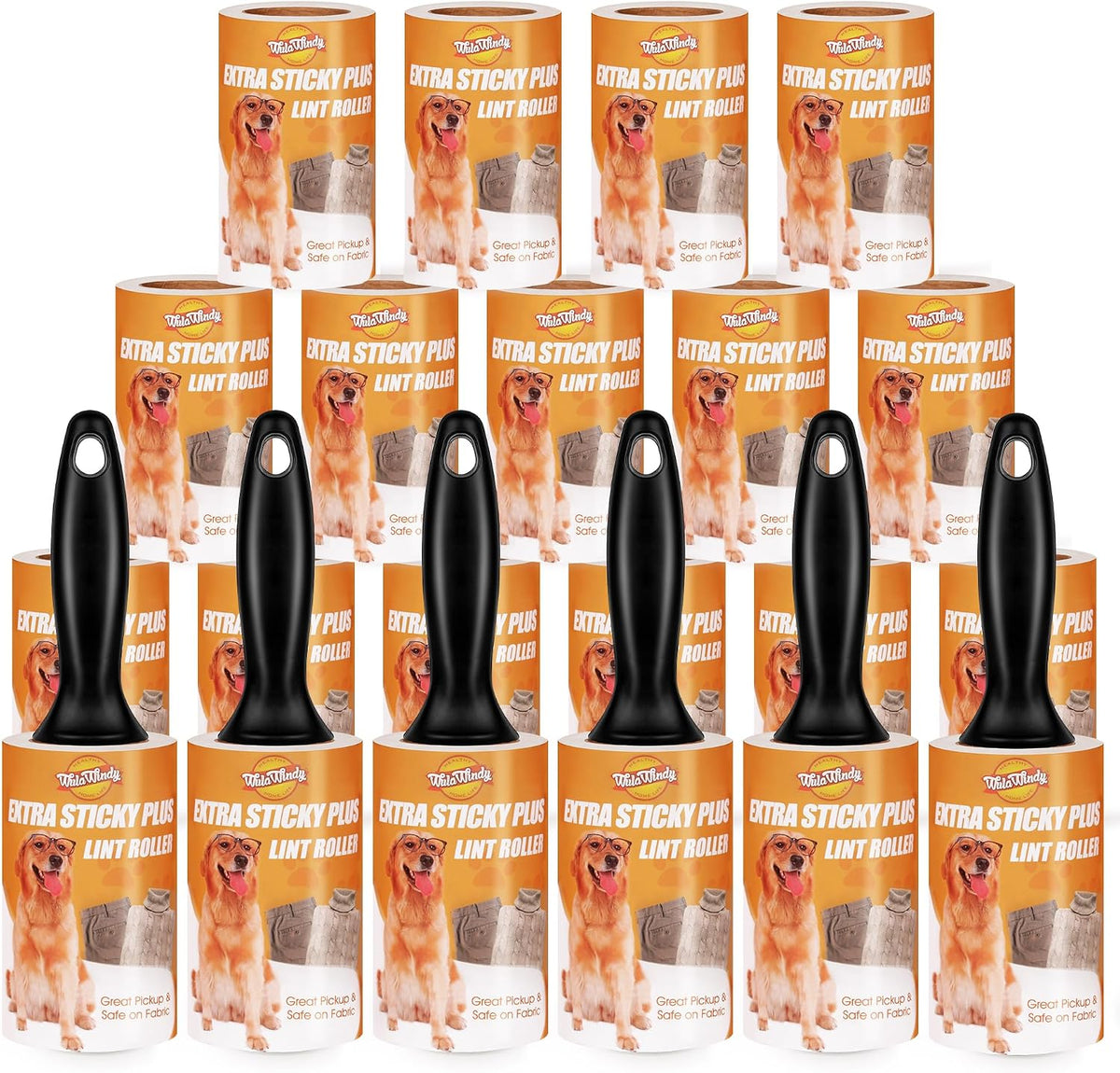 Extra Sticky Lint Rollers for Pet Hair, 1260 Sheets, 6 Handles