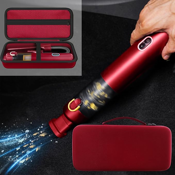 Aenllosi for Fanttik V8 Apex/Slim V8 Mate/V10 Apex/Slim V10 Mate Car Vacuum Hard Case, Fanttik Cordless V8/V10 Car Vacuum Organizer, Red (Case Only)