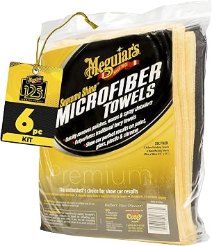 Meguiar's Supreme Shine Microfiber Towels, 6 Pack