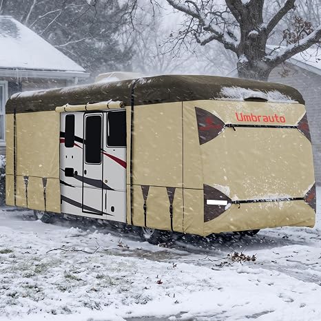 Umbrauto Class A RV Cover 34' ~ 37' – Upgraded Heavy-Duty 9-Layers Top Class A Motorhome Cover, Windproof & Breathable T