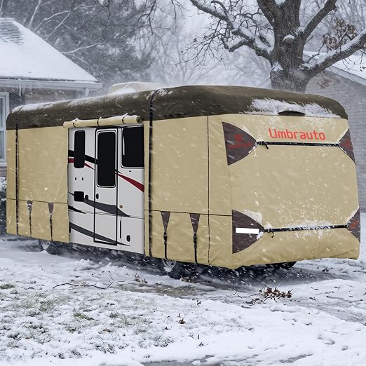 Umbrauto Class A RV Cover 34' ~ 37' – Upgraded Heavy-Duty 9-Layers Top Class A Motorhome Cover, Windproof & Breathable T