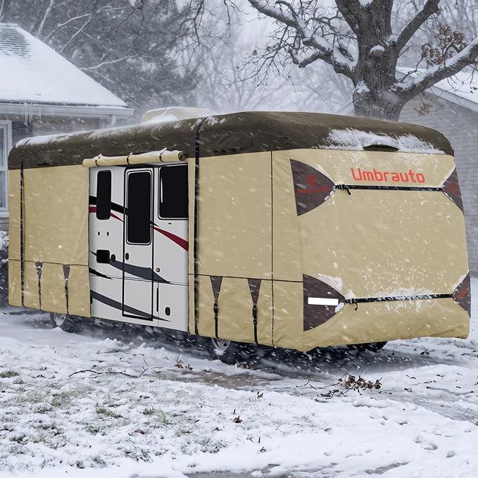 Umbrauto Class A RV Cover 34' ~ 37' – Upgraded Heavy-Duty 9-Layers Top Class A Motorhome Cover, Windproof & Breathable T