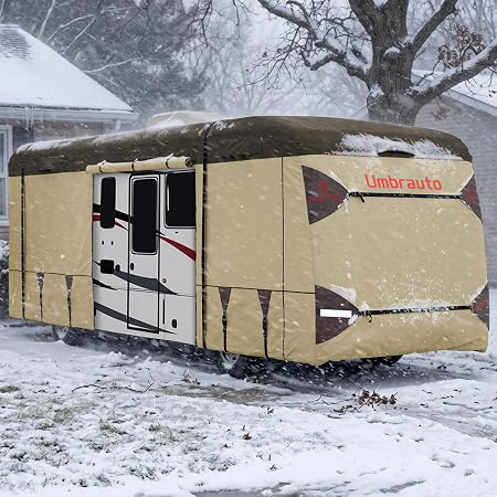 Umbrauto Class A RV Cover 34' ~ 37' – Upgraded Heavy-Duty 9-Layers Top Class A Motorhome Cover, Windproof & Breathable T