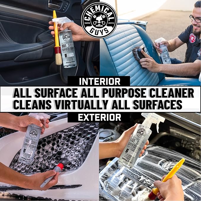 Chemical Guys Nonsense Colorless & Odorless All Surface Cleaner - Interior Cleaner, Safe for Vinyl, Rubber, Plastic, Carpet, and Upholstery, pH Balanced, Residue-Free, Unscented, 16 Fl Oz, Pack of 2