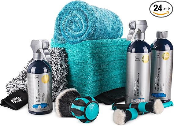 The Rag Company - Advanced Exterior Car Wash Seal Protecting Kit - Complete Auto Detailing Kit with Wash Mitt, Wheel & T