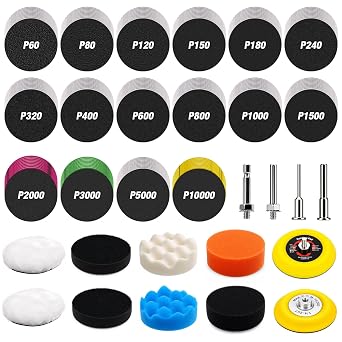 174 Pack 3” Drill Polishing Kit,Buffing Pads for Drill